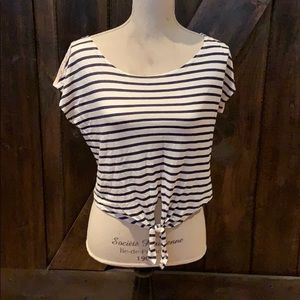 Trendyland striped mesh back top